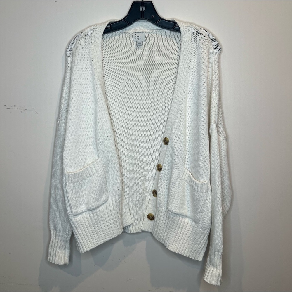 A New Day Cardigan, Size XSmall, White - Picture 2 of 6